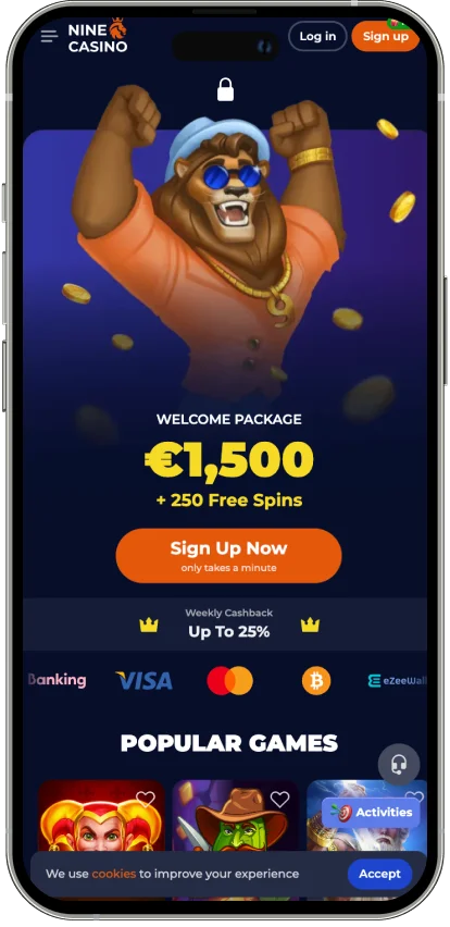 NineCasino application